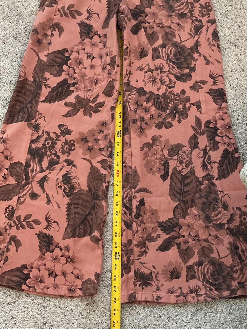 Pilcro Adi Floral Wide-Leg Pants ~ Vintage Rose - Picture 7 of 10